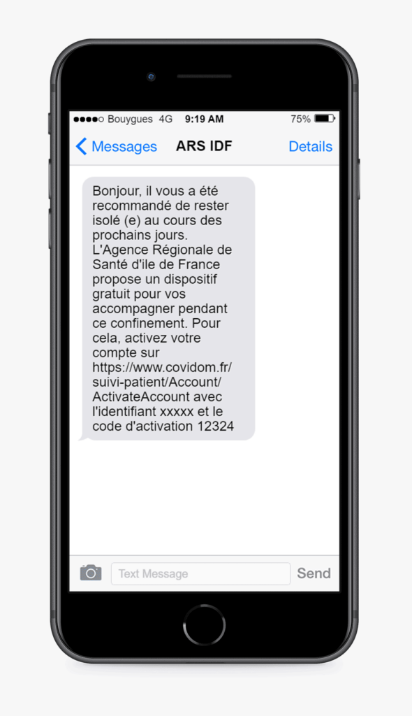 alerte ERS IDF sms