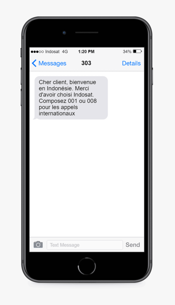 alerte Indosat sms