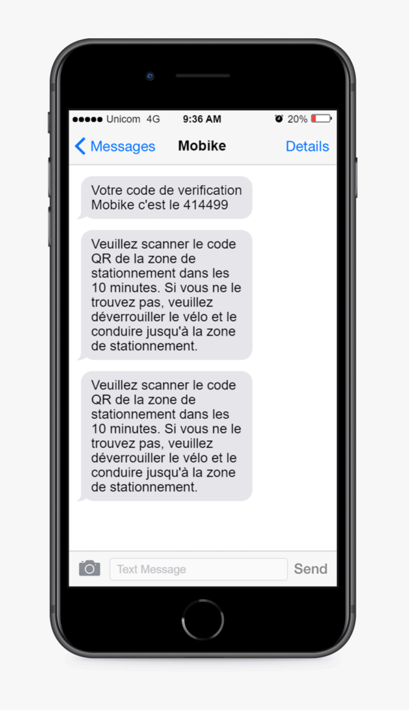 alerte mobike sms