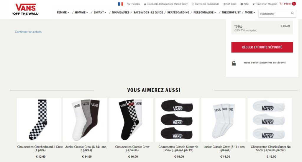 example des accessoires vendus par vans