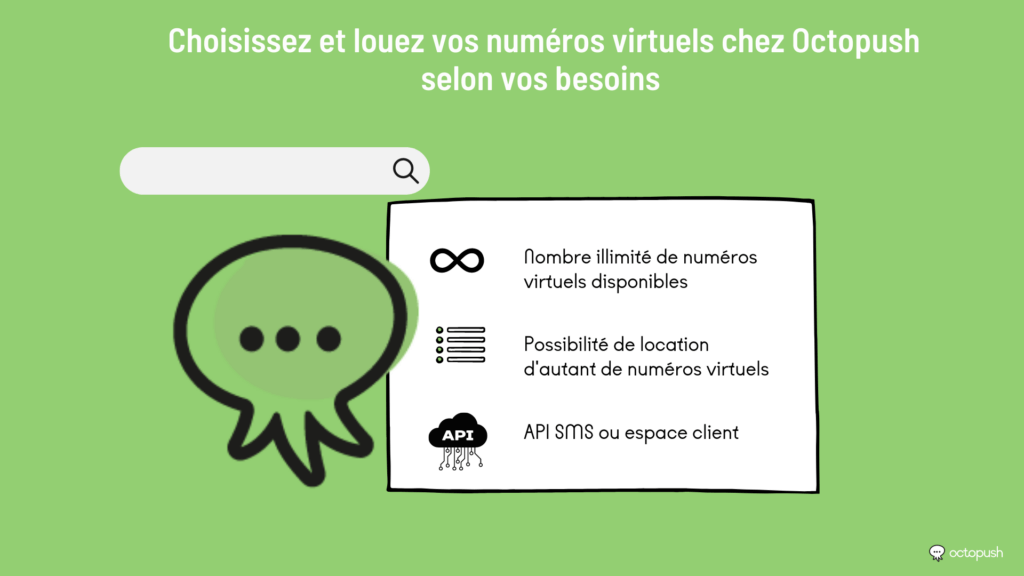 Choisissez et louez vos numéros virtuels chez Octopush selon vos besoins