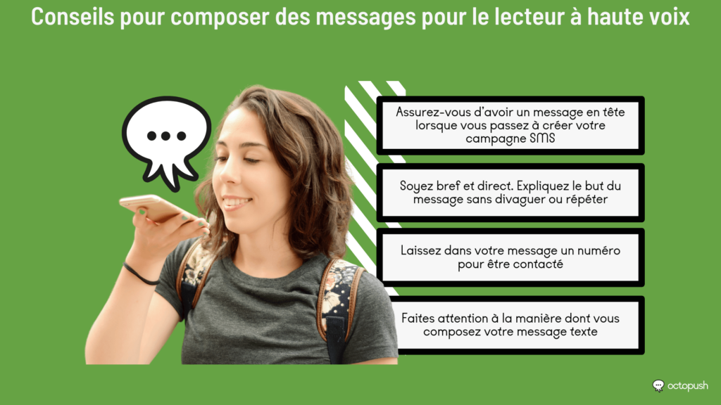 conseils composer messages lecteur haute voix