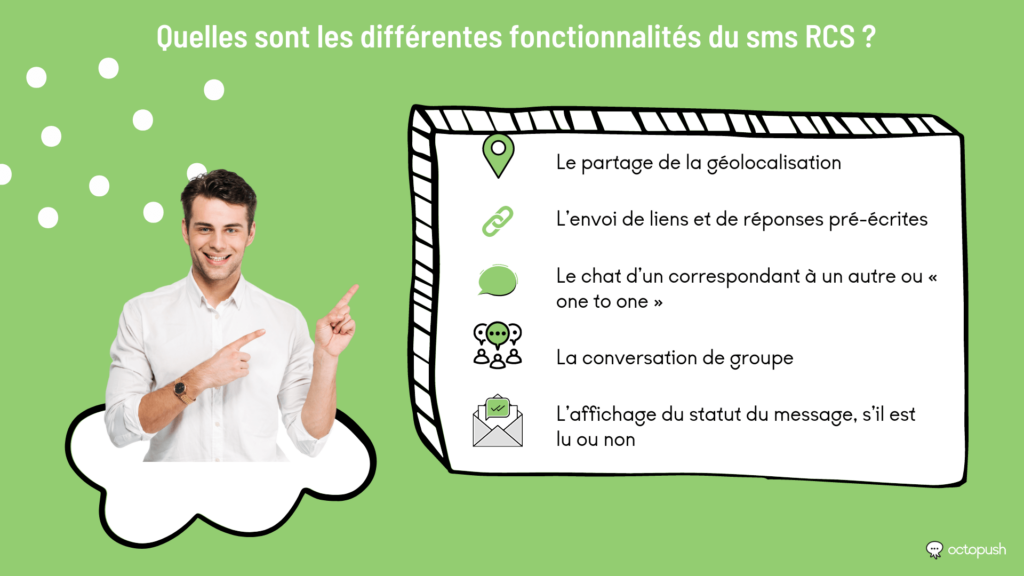 Quelles sont les différentes fonctionnalités du sms RCS ?