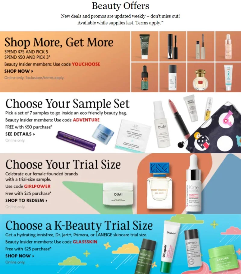 sephora beauty offers example