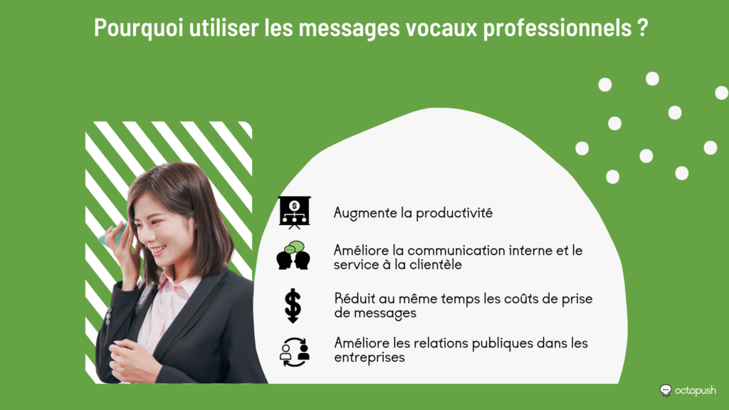 utiliser messages vocaux professionnels