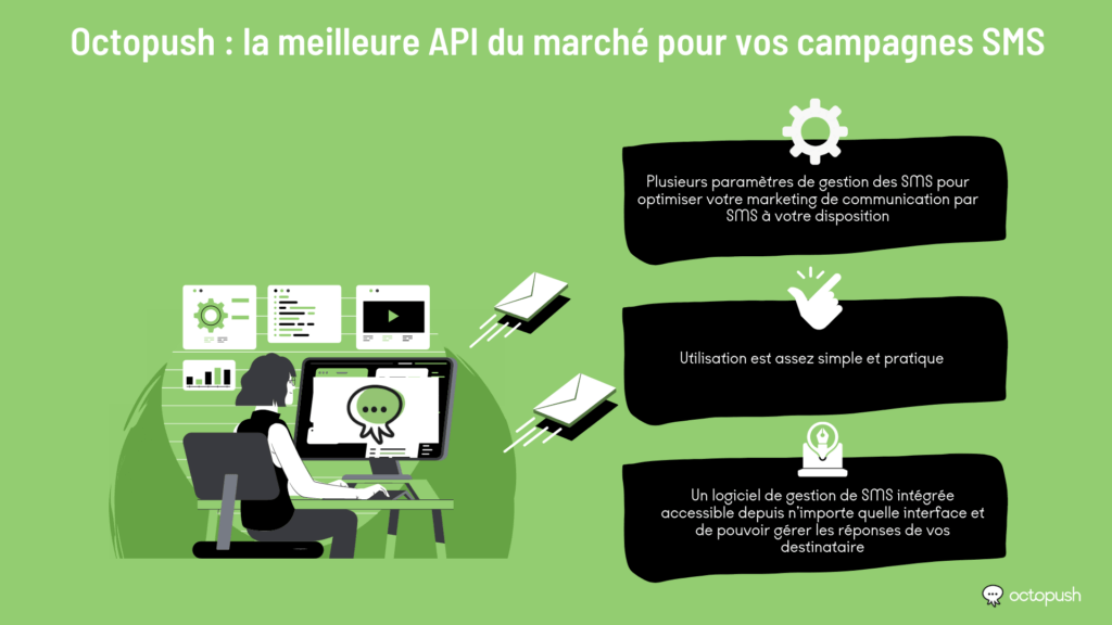 Octopush meilleure API marche campagnes SMS