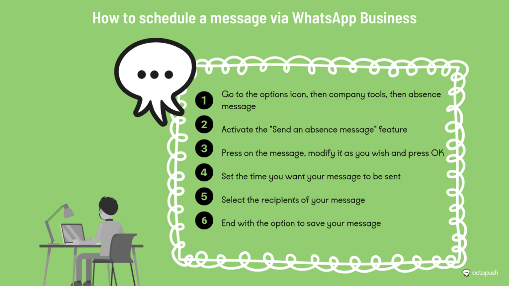 How to schedule a message via WhatsApp Business?